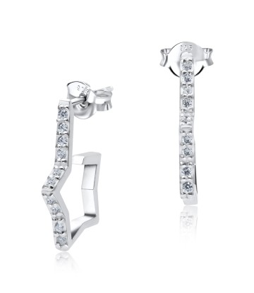 Star Blink CZ Silver Ear Stud STS-3217